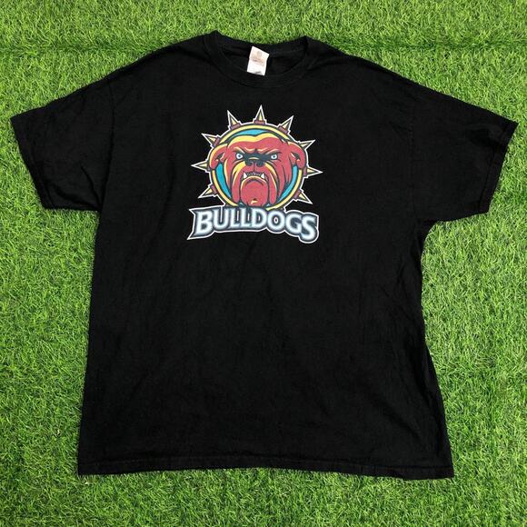 Men’s Black ‘Bulldogs’ Colorful Graphic Tee - Picture 1 of 4